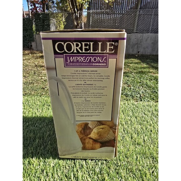 Corning Corelle Impressions WISTERIA Thermal Carafe NEW New In Box Super Rare - Picture 5 of 11